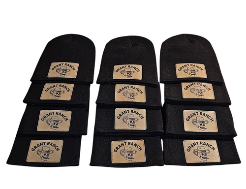 beanies with custom engraved patches