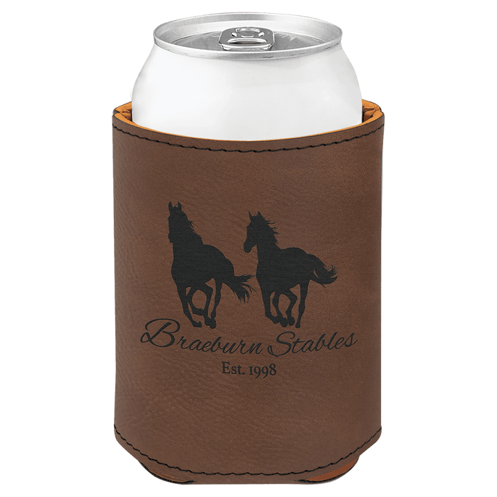 dark brown can cooler