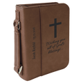brown leatherette bible cover