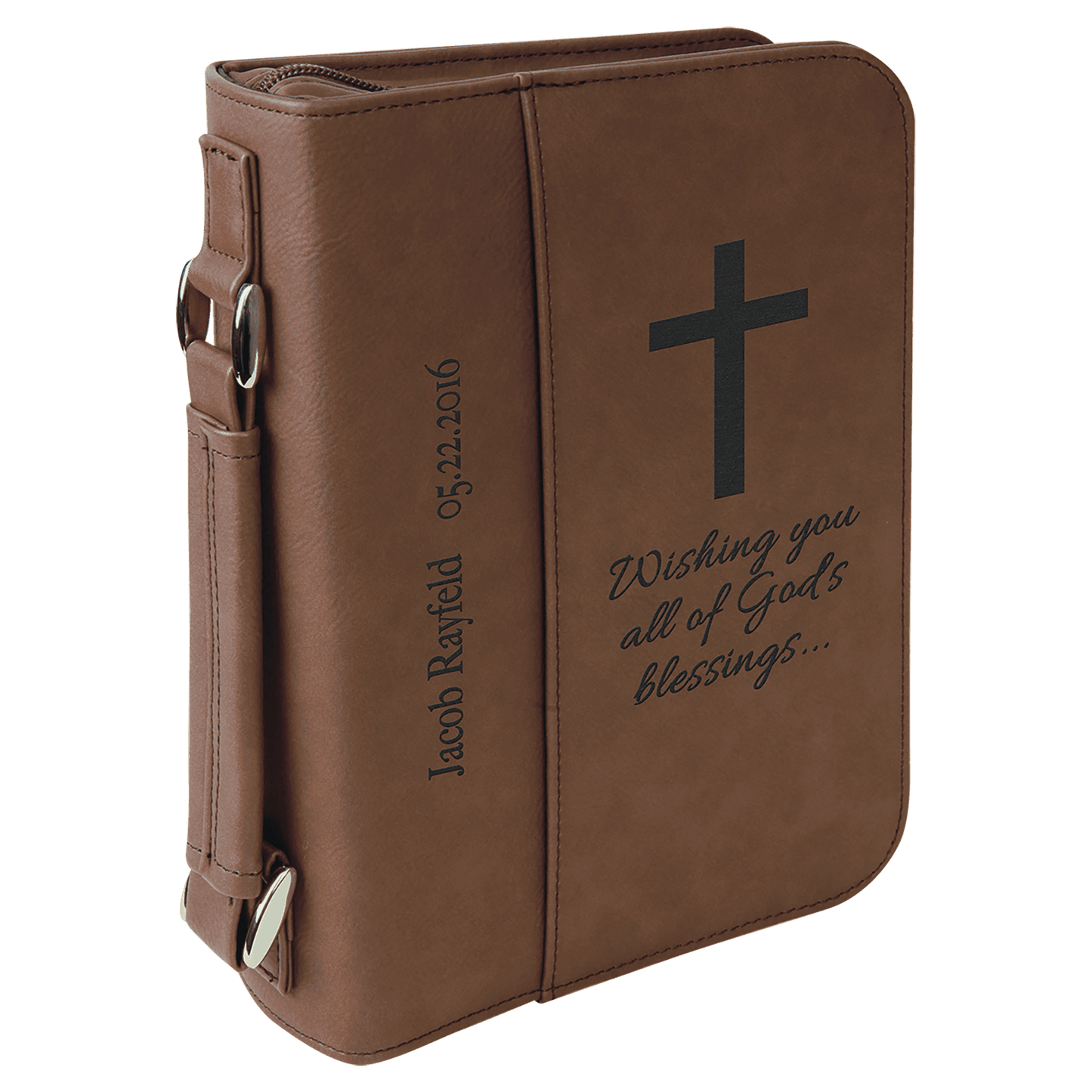 Leatherette Bible Cover with Zipper