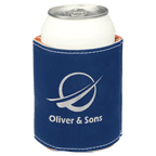 blue and silver can cooler