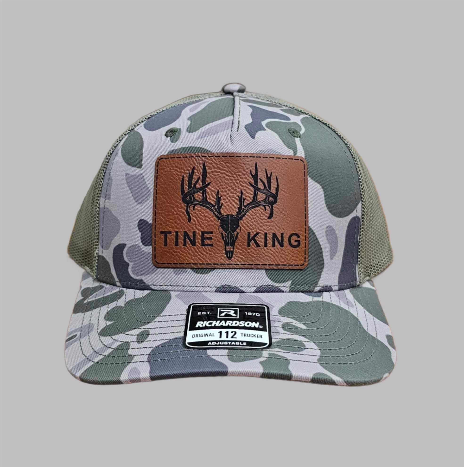 custom patch on camo cap 