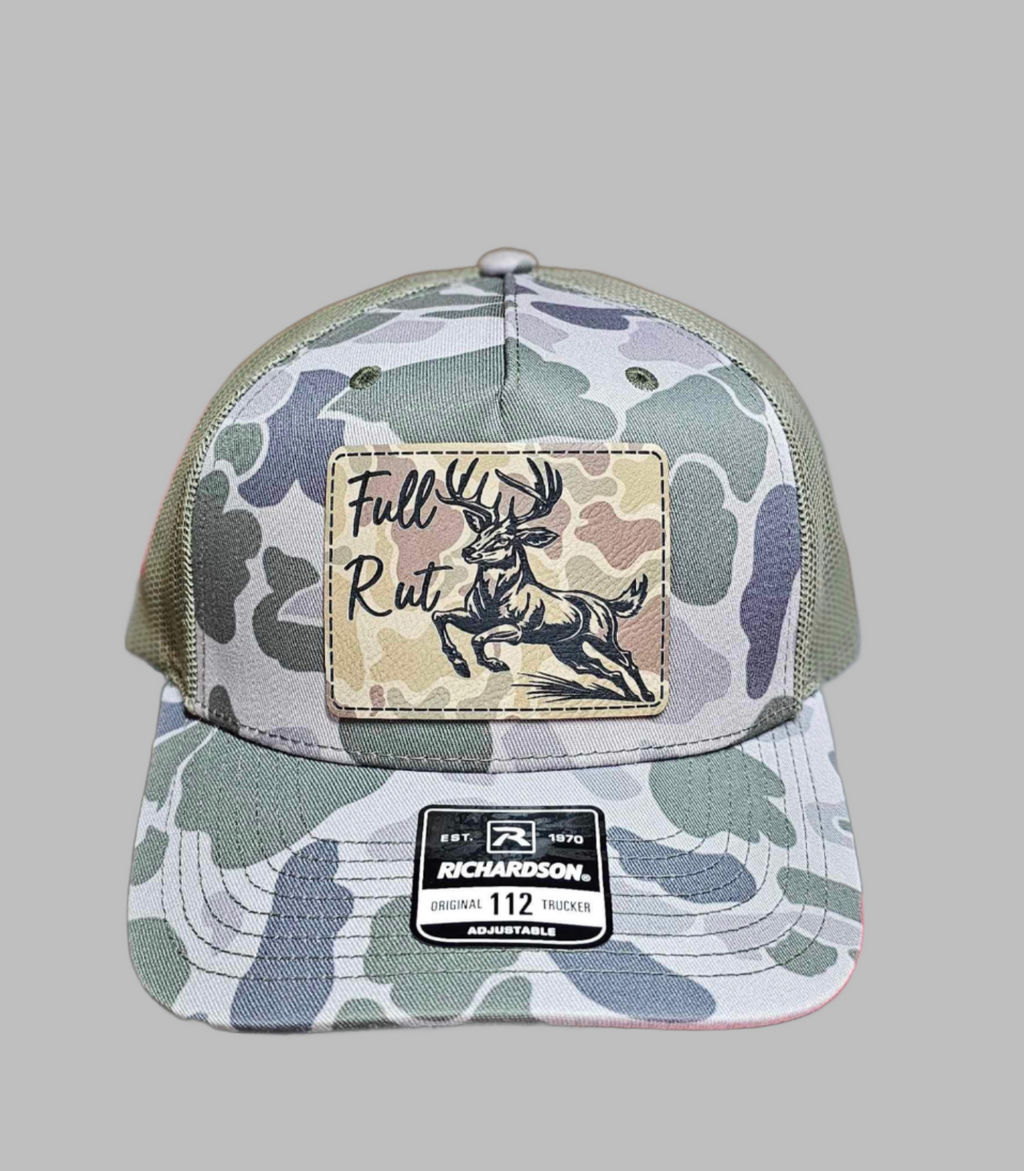 custom patch on camo cap