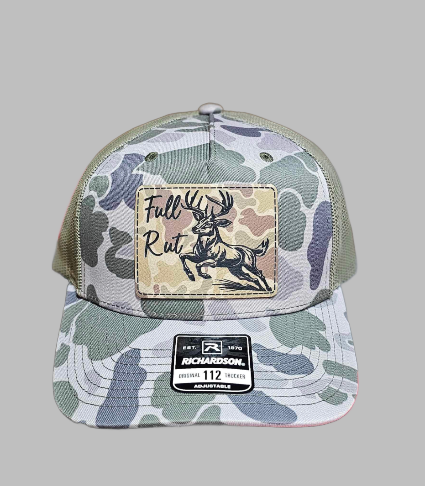 custom patch on camo cap