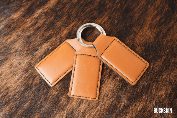 buckskin leatherette keychain