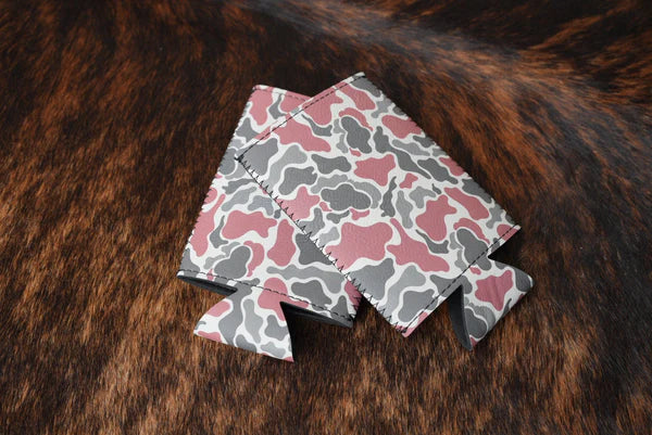 crimson camo can cooler