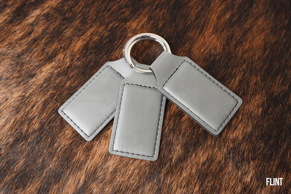 flint leatherette keychain