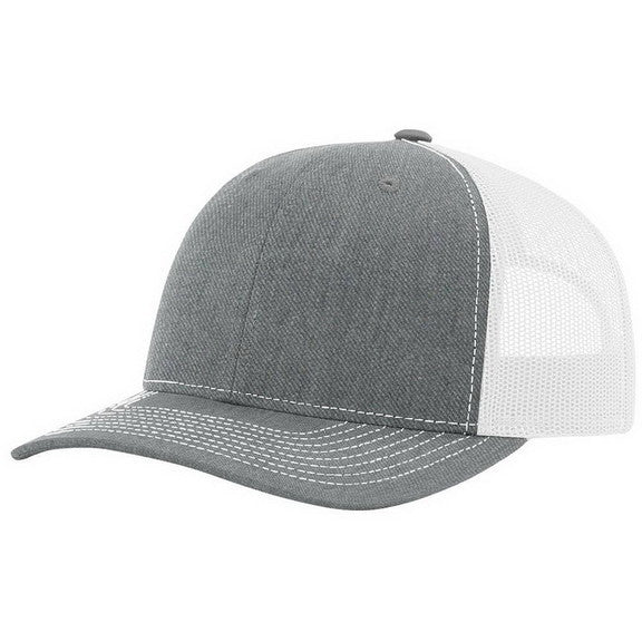 gray and white cap 