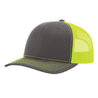 gray and neon yellow cap 