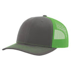gray and neon green cap 