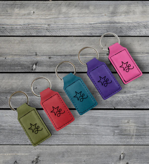 leatherette keychains