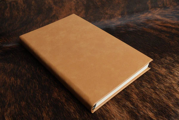 tan leatherette journal