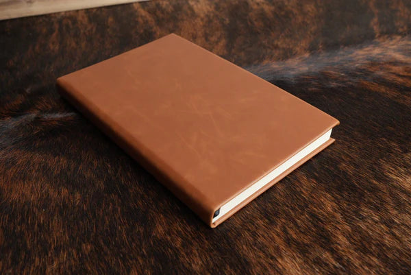 brown leatherette journal