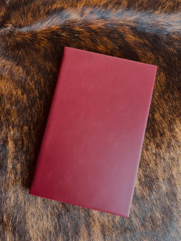 maroon leatherette journal