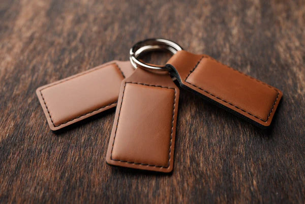 rawhide leatherette keychain