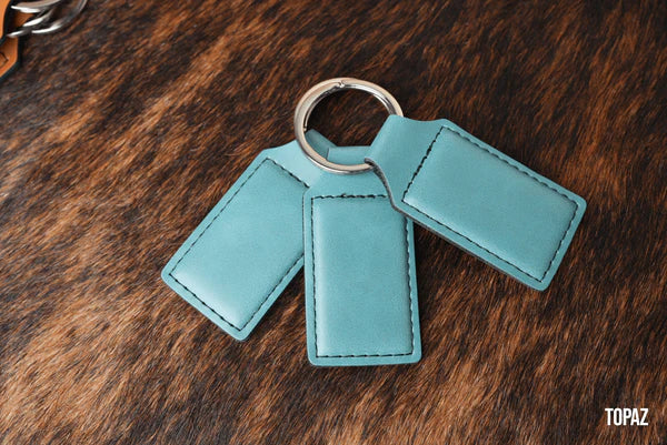 topaz leatherette keychain